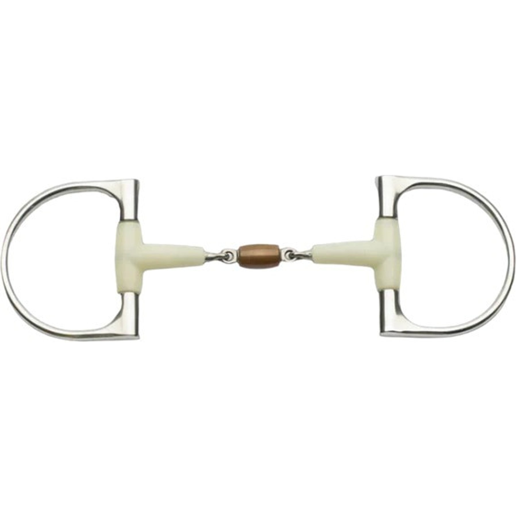 Happy Mouth Contour Double Joint Copper King Dee Horse Bit, 5 1/2