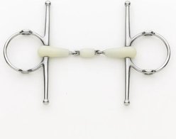 Happy Mouth Double Joint Roller Full Cheek Gag Horse Bit, 5 1/2