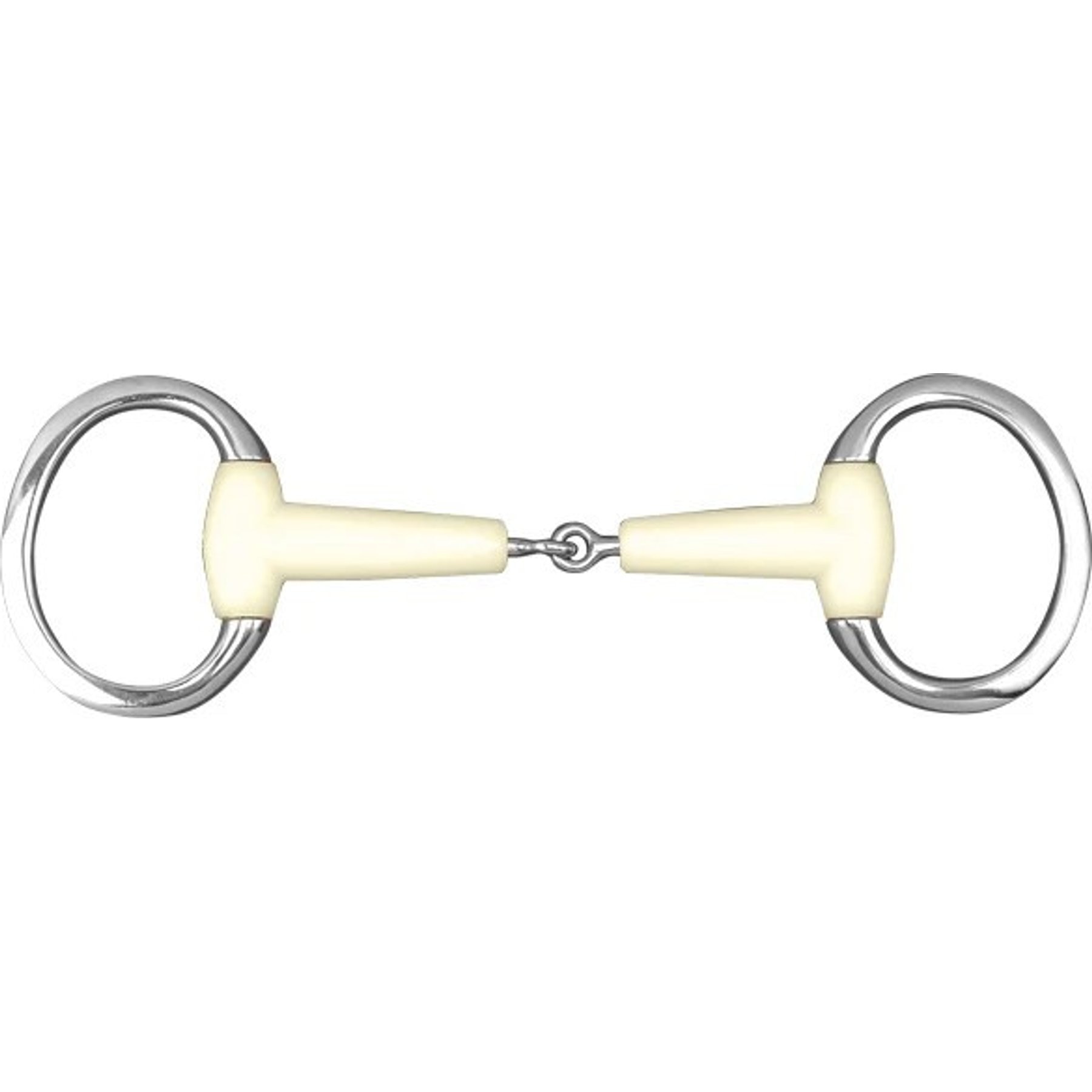 Happy Mouth Jointed Flat Ring Eggbutt Horse Bit, 5