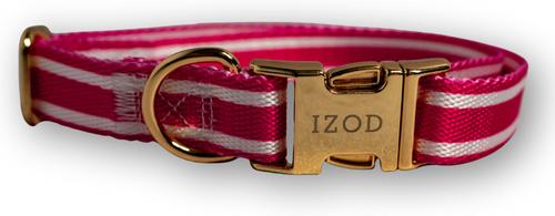 Show full view: IZOD Pet Nylon Dog Collar & Leash Set, Red Stripe, Small: 10 to 16-in neck, 5/8-in wide slide 3 of 3