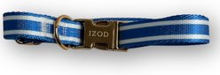 IZOD Pet Nylon Dog Collar & Leash Set, Blue Stripe, Small: 10 to 16-in neck, 5/8-in wide slide 2 of 8
