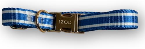 Show full view: IZOD Pet Nylon Dog Collar & Leash Set, Blue Stripe, Small: 10 to 16-in neck, 5/8-in wide slide 8 of 9
