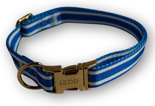 Show full view: IZOD Pet Nylon Dog Collar & Leash Set, Blue Stripe, Small: 10 to 16-in neck, 5/8-in wide slide 9 of 9