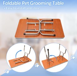 LovMor Foldable Dog & Cat Bath Grooming Table with Adjustable Height Arm, Black, 46-in slide 2 of 7
