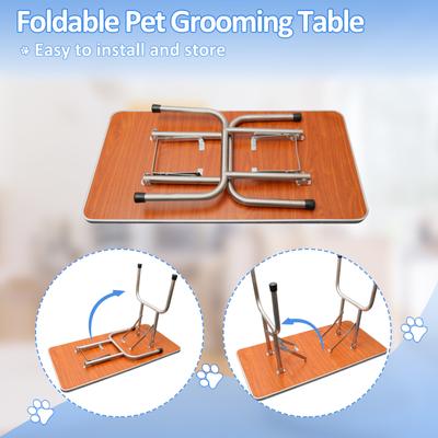 Show full view: LovMor Foldable Dog & Cat Bath Grooming Table with Adjustable Height Arm, Black, 46-in slide 6 of 8