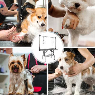 Show full view: LovMor Foldable Dog & Cat Bath Grooming Table with Adjustable Height Arm, Black, 46-in slide 7 of 8