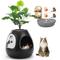 Show in main carousel: Coziwow Copod8 3-in-1 Hidden Cat Cave Condo with Plant & Scratchers, Medium, Black slide 1 of 2