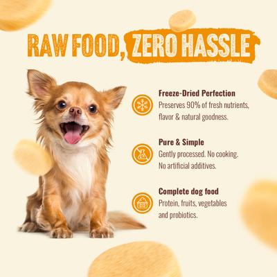 Show full view: Natural Farm Chicken Patties Grain-Free Freeze-Dried Dog Food, 14-oz bag slide 6 of 11