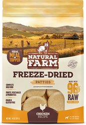 Natural Farm Chicken Patties Grain-Free Freeze-Dried Dog Food, 14-oz bag