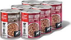 ORIJEN Regional Red & Beef Variety Pack Real Meat Shreds Wet Dog Food, 12.8-oz can, case of 6