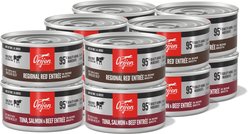 ORIJEN Premium Regional Red Entrees Variety Pack Tuna Salmon & Beef Pate Wet Cat Food, 3-oz can, case of 12