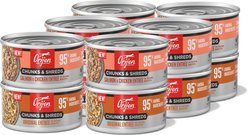 ORIJEN Original Chunks & Shreds Variety Pack Salmon & Chicken Entrees Wet Cat Food, 3-oz can, case of 12