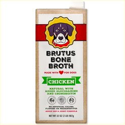 Brutus Broth Chicken Bone Broth Hip & Joint with Glucosamine Dog Food Topper, 32-oz box
