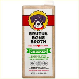Brutus Broth Chicken Bone Broth Hip & Joint with Glucosamine Dog Food Topper, 32-oz box