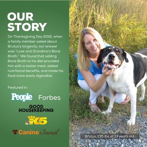 Brutus Broth Beef Bone Broth Hip & Joint with Glucosamine Dog Food Topper, 32-oz box