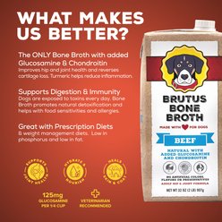 Brutus Broth Beef Bone Broth Hip & Joint with Glucosamine Dog Food Topper, 32-oz box slide 2 of 9