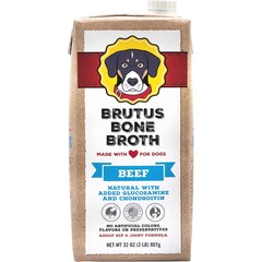 Brutus Broth Beef Bone Broth Hip & Joint with Glucosamine Dog Food Topper, 32-oz box