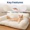 Show in main carousel: PawsPik Plush Support Sofa Bed for Dogs & Cats, White slide 3 of 11