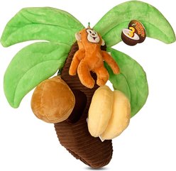 Bow-Wow Pet Palm Tree Hide & Seek Squeaky Dog Plush Toy, 10-in