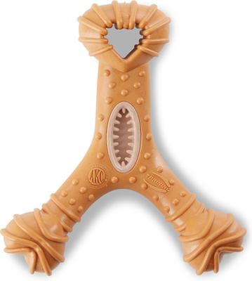 Show full view: American Kennel Club AKC Training Chicken Scented Wishbone Wood-Infused Dog Chew Toy slide 9 of 9