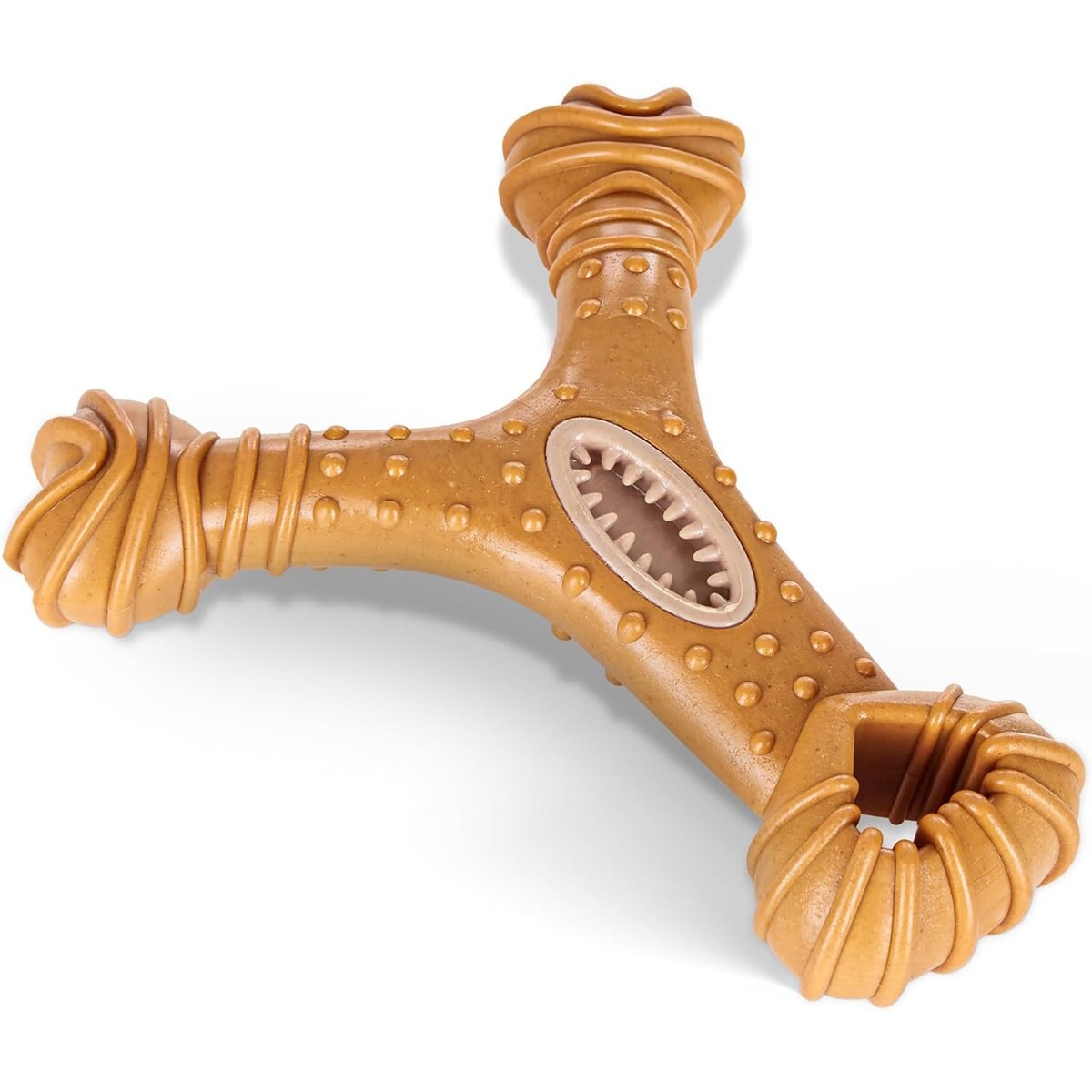 American Kennel Club AKC Training Chicken Scented Wishbone Wood-Infused Dog Chew Toy