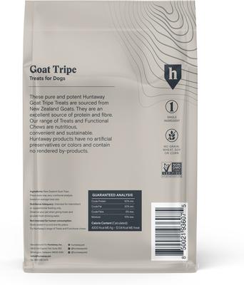 Show full view: Huntaway Goat Tripe Air-Dried Dog Treats, 3-oz bag slide 3 of 10