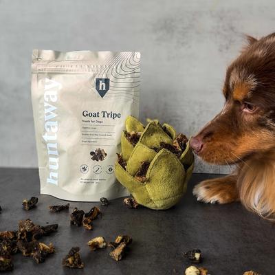 Show full view: Huntaway Goat Tripe Air-Dried Dog Treats, 3-oz bag slide 8 of 10