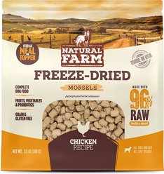 Natural Farm Chicken Morsels Grain-Free Freeze-Dried Dog Food, 3.5-oz bag