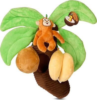 Show full view: Bow-Wow Pet Palm Tree Hide & Seek Squeaky Dog Plush Toy, 10-in slide 5 of 9