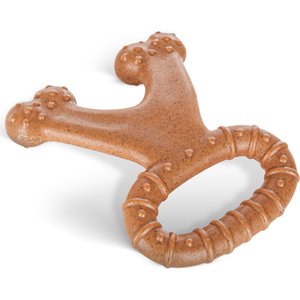 American Kennel Club AKC Training Chicken Scented V-Ring Wood-Infused Dog Chew Toy