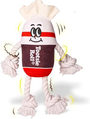 Show full view: Tootsie Roll Candy Man Squeaky Dog Plush Toy slide 5 of 8