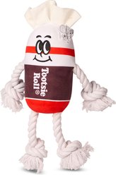 Tootsie Roll Candy Man Squeaky Dog Plush Toy