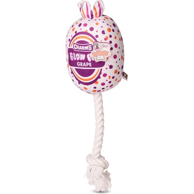 Blow Pop Blow Pop Grape Scented Squeaky Dog Plush & Rope Toy, Jumbo