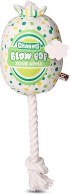 Show full view: Blow Pop Apple Scented Squeaky Dog Plush & Rope Toy, Medium slide 6 of 8