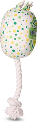 Show full view: Blow Pop Apple Scented Squeaky Dog Plush & Rope Toy, Medium slide 7 of 8