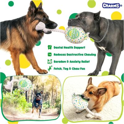 Show full view: Blow Pop Apple Scented Squeaky Dog Plush & Rope Toy, Medium slide 4 of 8