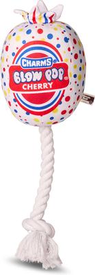 Show full view: Blow Pop Cherry Scented Squeaky Dog Plush & Rope Toy, Jumbo slide 6 of 9