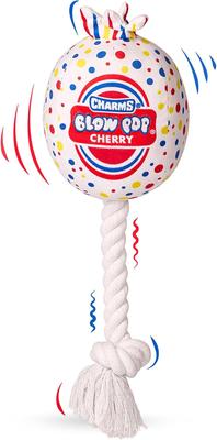 Show full view: Blow Pop Cherry Scented Squeaky Dog Plush & Rope Toy, Jumbo slide 7 of 9