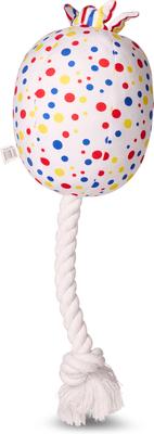 Show full view: Blow Pop Cherry Scented Squeaky Dog Plush & Rope Toy, Medium slide 8 of 10