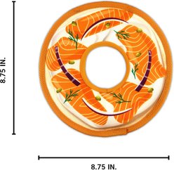 Kenneth Cole Bagel with Lox Squeaky Stuffing-Free Dog Plush Toy slide 2 of 4