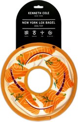 Kenneth Cole Bagel with Lox Squeaky Stuffing-Free Dog Plush Toy
