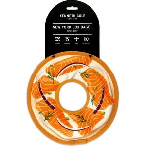 Kenneth Cole Bagel with Lox Squeaky Stuffing-Free Dog Plush Toy