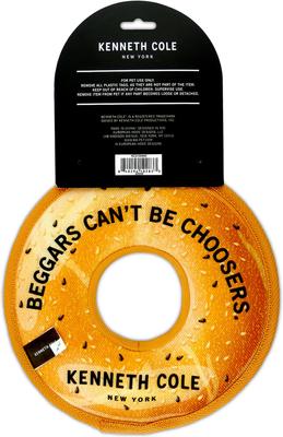Show full view: Kenneth Cole Bagel with Lox Squeaky Stuffing-Free Dog Plush Toy slide 2 of 4