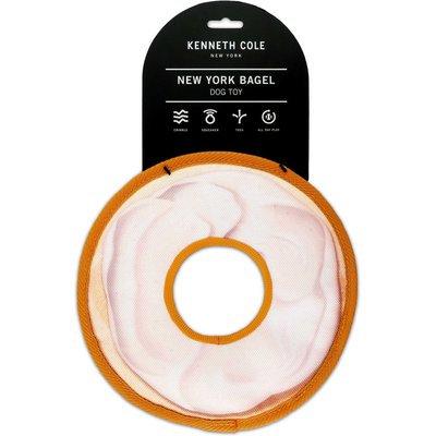 Kenneth Cole Kenneth Cole Bagel with Cream Cheese Squeaky Stuffing-Free Dog Plush Toy
