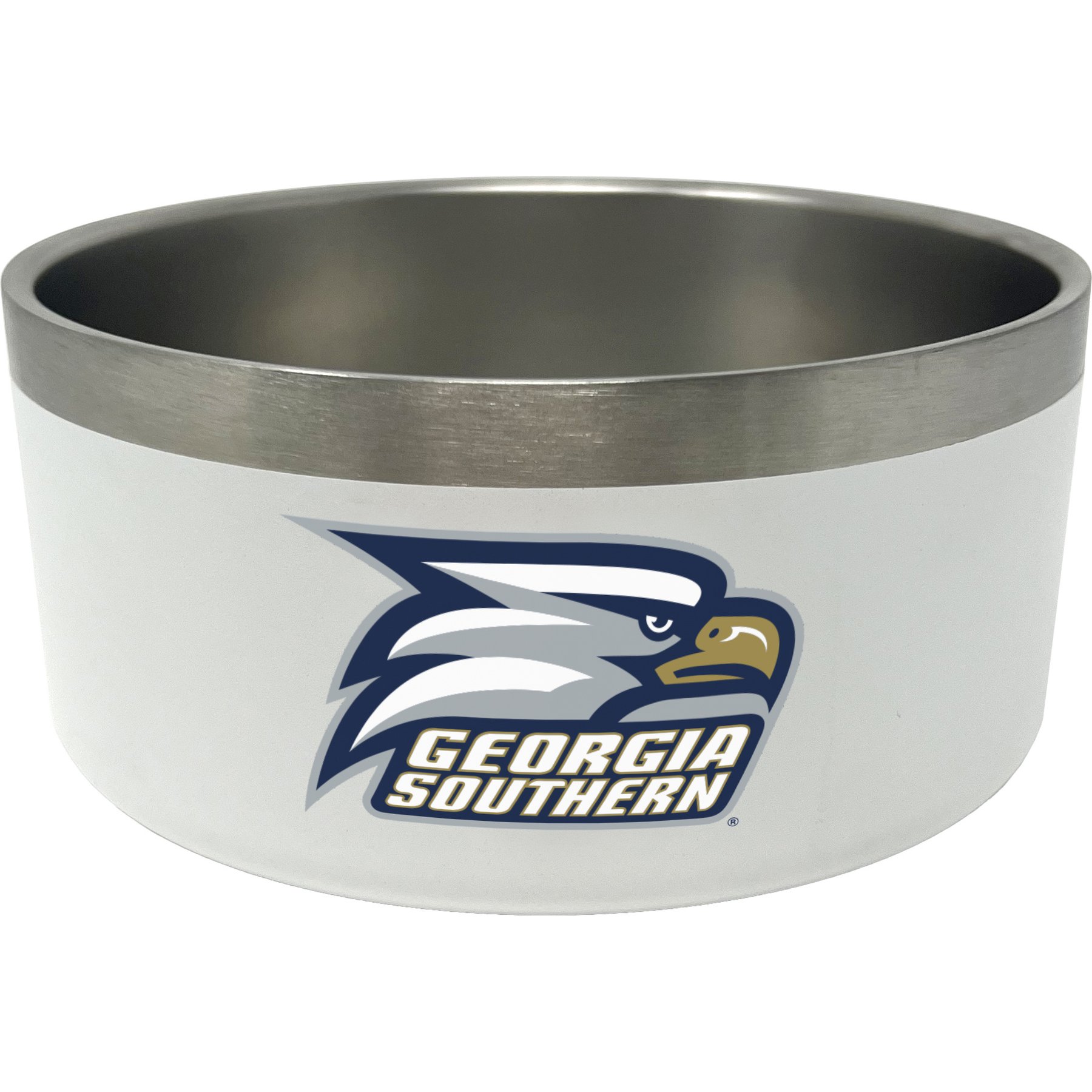 ShopInstaPets NCAA Stainless Steel Dog Bowl, 32-oz, Georgia Southern Eagles