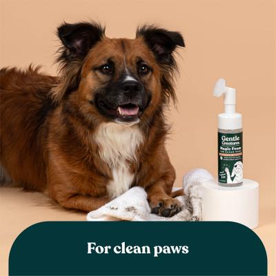 Show full view: Gentle Creatures Magic Foam Waterless Shampoo Dog & Cat Paw Cleaner, 5.07-fl oz bottle slide 8 of 9