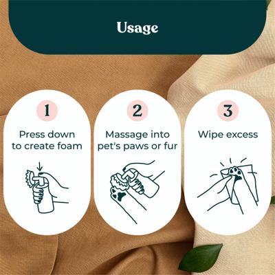 Show full view: Gentle Creatures Magic Foam Waterless Shampoo Dog & Cat Paw Cleaner, 5.07-fl oz bottle slide 6 of 9