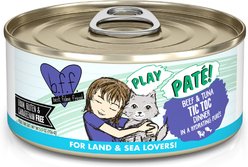 BFF Play Pate Lovers Beef & Tuna Tic Toc Wet Cat Food, 5.5-oz can, pack of 8