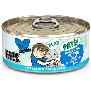 BFF Play Pate Lovers Chicken & Tuna Til' Then Grain-Free Wet Cat Food, 5.5-oz can, pack of 8