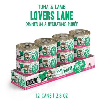Show full view: BFF Play Pate Lovers Tuna & Lamb Lovers' Lane Wet Cat Food, 2.8-oz can, pack of 12 slide 3 of 11